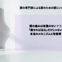 膝の痛みは体重のせい？①「痩せれば治る」だけじゃない、本当のメカニズムと改善策