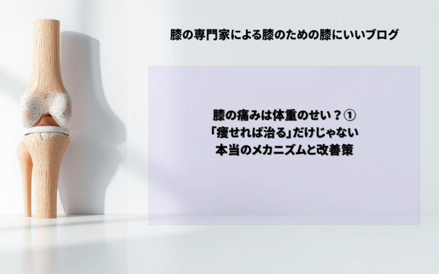 膝の痛みは体重のせい？①「痩せれば治る」だけじゃない、本当のメカニズムと改善策