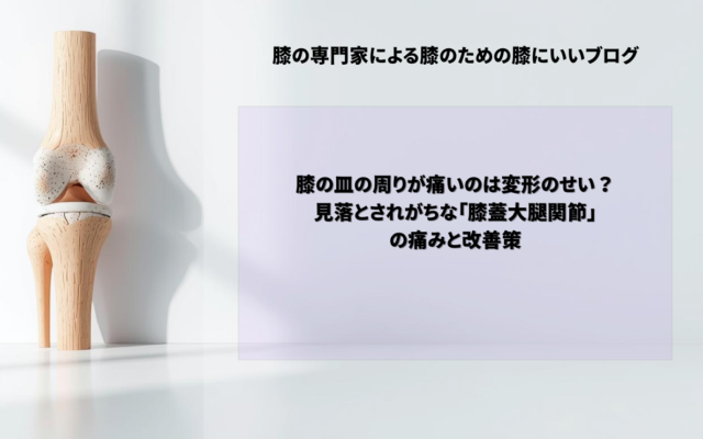 膝の皿の周りが痛いのは変形のせい？見落とされがちな「膝蓋大腿関節」の痛みと改善策